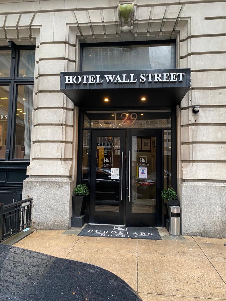 installed vinyl flooring at Hotel Wall Street
