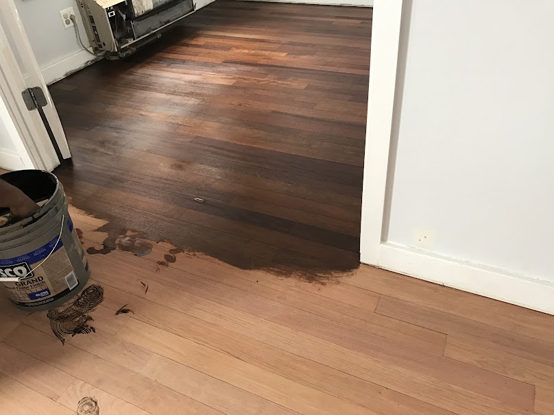 wood floor staining