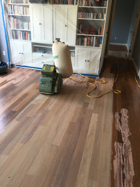 Wood floor refinishing