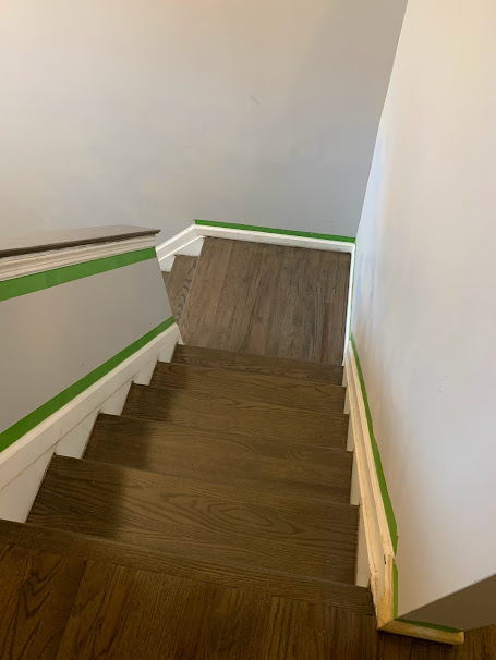 wood stairs refinished