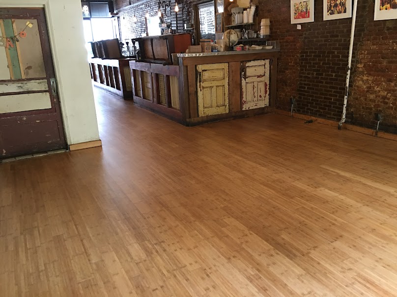 Wood floor sanded & finished