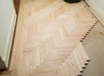 herringbone floor install