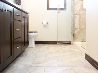 bathroom tile floor